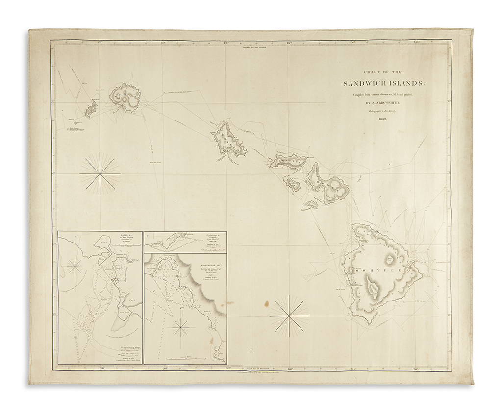 ARROWSMITH, AARON; and ARROWSMITH, SAMUEL. Chart of the Sandwich Islands.